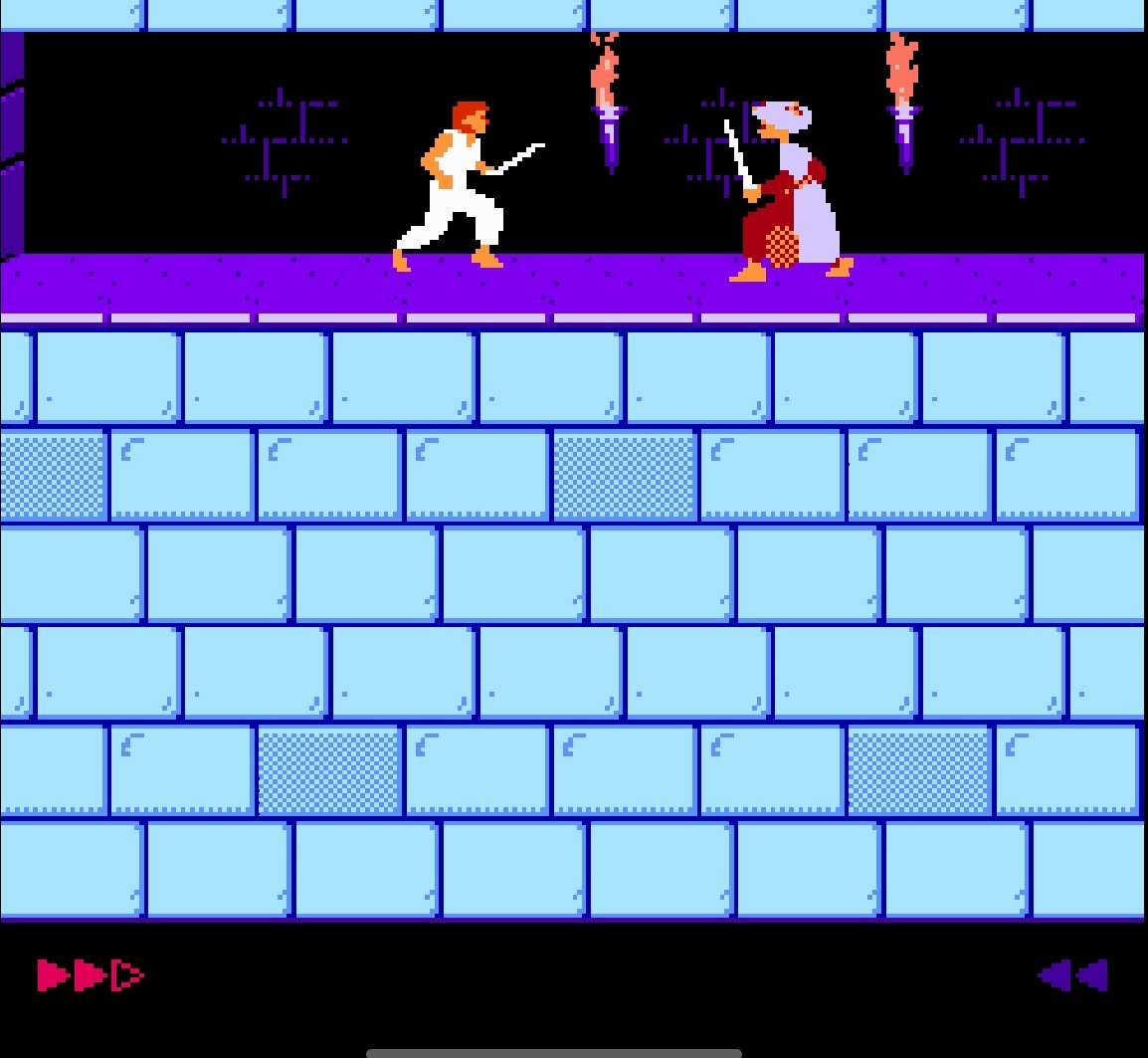 Бой с первым стражником Джаффара на мечах