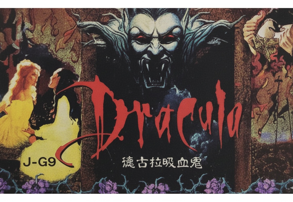 Изображение-наклейка на кртридже Денди Дракула Брэма Стокера