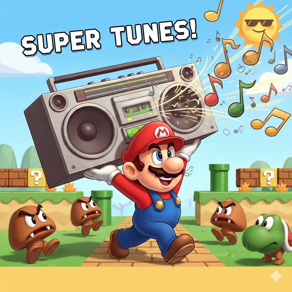 Музыка и звуки из игры Dendy Super Mario Bros.